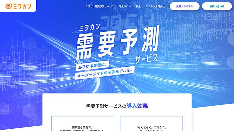 ミラカン需要予測サービス
